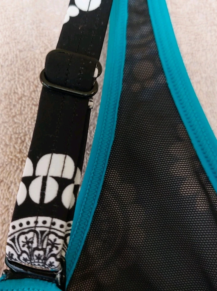 Camiseta sin mangas de natación Lane Bryant estampada en blanco y negro línea A talla 16 Foto 3 de 4