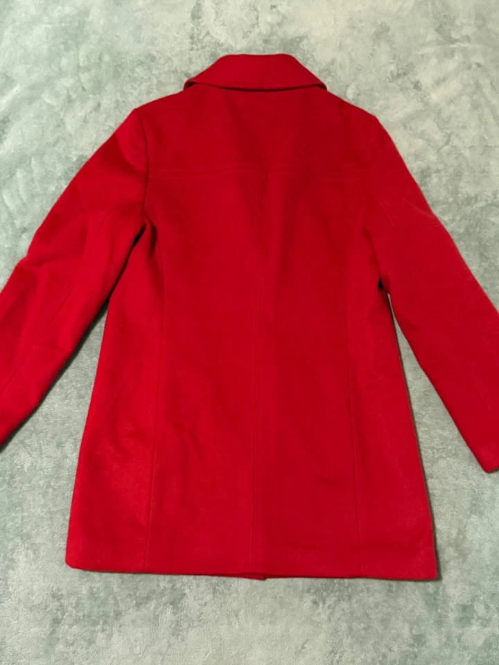 Chaquetón para mujer J. Jill mezcla de lana roja talla pequeña (usado en buen estado) Foto 3 de 4