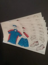 Creative Memories ~ Lot of Eight Studio Stickers ~ 2" x 5"  Blue Shorts Uniform