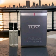TUMI Cologne Sample Spray Duo: Awaken 08:00 GMT & Unwind 20:00 GMT EDP 2ml each