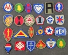 Vintage WW2 WWll Era Lot of 24 Military Uniform Shoulder Patches