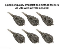 Fishing Method Feeders 6 pack , Small Size 20g, Inline With Swivels (300)