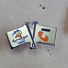 Sydney 2000 Olympic Games Telstra Metal Lapel Pin Badge Brooch 27mm x 16mm