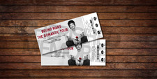 Bruno Mars Mock Souvenir Tickets The Romantic Tour 2026 Music Memorabilia