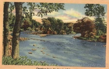 Greetings From Big Rapids,MI Tichnor Mecosta County Linen Vintage Postcard PC