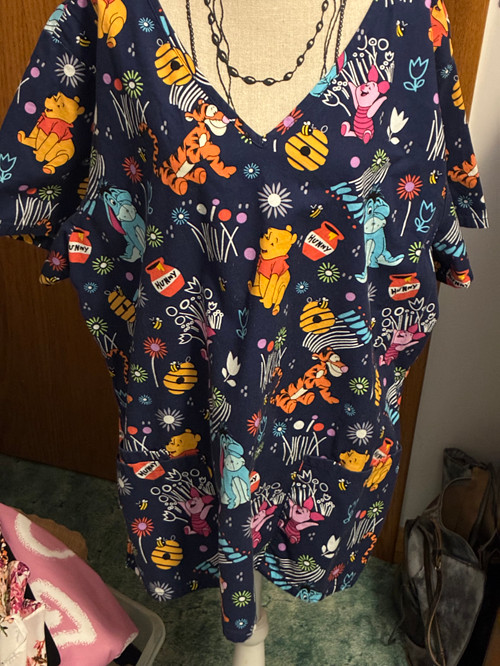 DISNEY SCRUB TOP SIZE LARGE