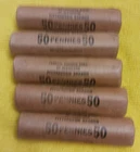 1949 P. LINCOLN WHEAT CENTS 5 ROLLS  RED BU