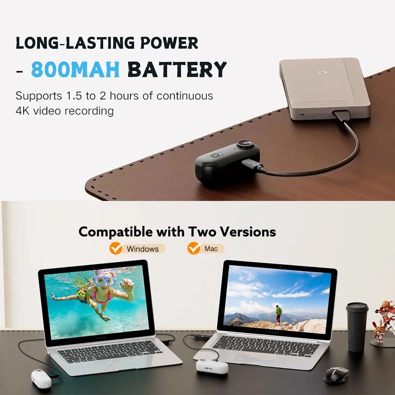 4K MINI WIFI Small Action Camera Thumb Sport DV Portable Video Recorder Outdoor - Image 4 of 4