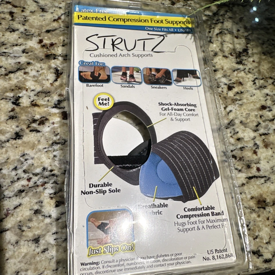 (Strutz) Plantar Fasciitis Pain Relief Cushioned Arch Supports Set Of 2 - Image 2 of 2