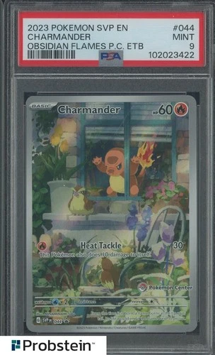2023 Pokemon SVP EN Obsidian Flames Pokemon Center ETB #044 Charmander PSA 9