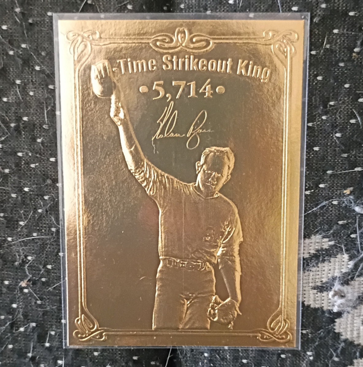 1996 Bleachers 23 Karat Gold Nolan Ryan All-Time Strikeout King