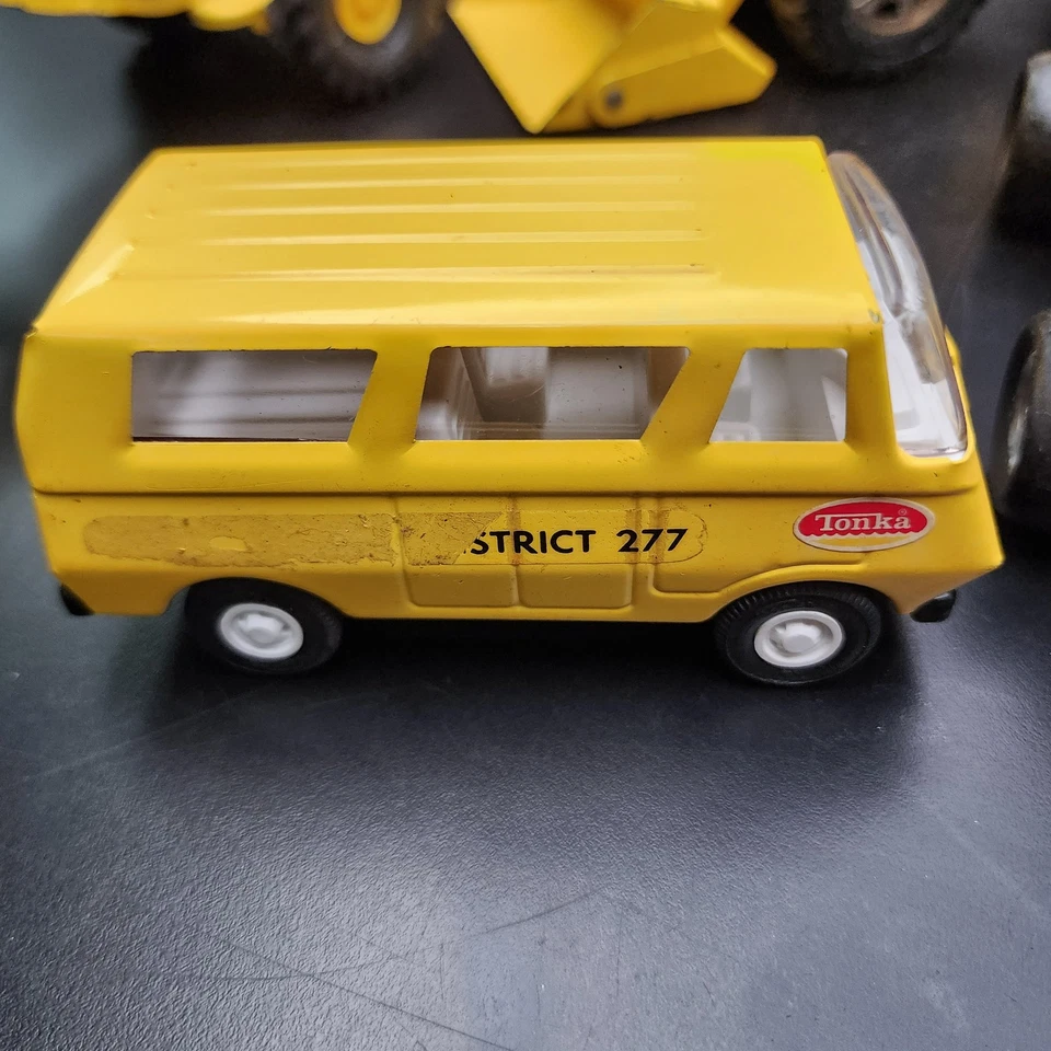 Vintage 1960s Tonka Buddy L Toy Lot Pressed Steel Grader+Loader+Van+Jeep 🚚 - Image 4 of 4