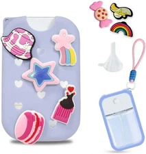 Refillable Spray Bottle Keychain with Silicone Case, Customizable with 8 Charms 
