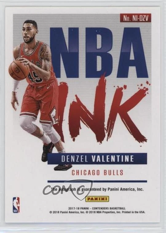 2017-18 Panini Contenders NBA Ink /199 Denzel Valentine #NI-DZV Auto - Image 2 of 2