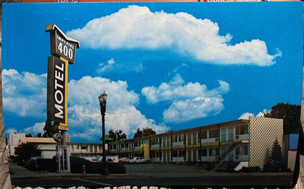 Postcard Imperial 400 Motel, AAA, Portland, Oregon old cars eBay