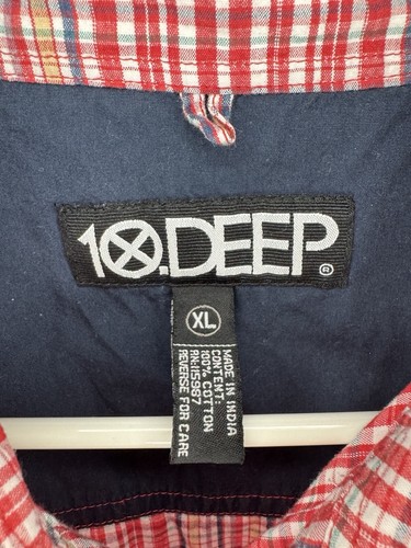 10 Deep NYC Men’s Short Sleeve Plaid Button Up Shirt - Picture 10 of 13
