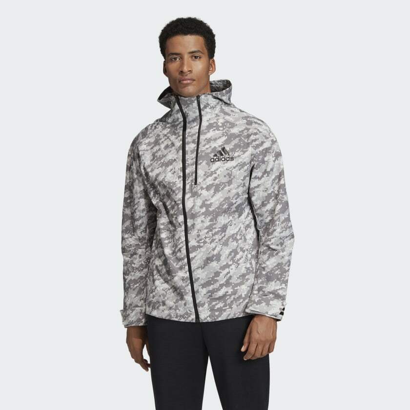 ADIDAS MEN'S ID REFLECTIVE CAMO JACKET 
