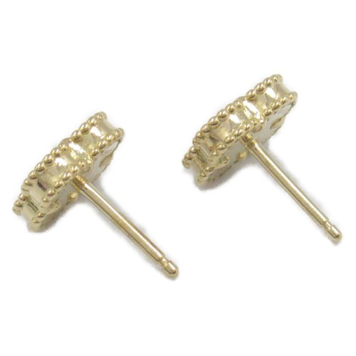 Van Cleef & Arpels Sweet Alhambra Pierced earrings Mother of pearl 18KYG Used - Picture 3 of 8