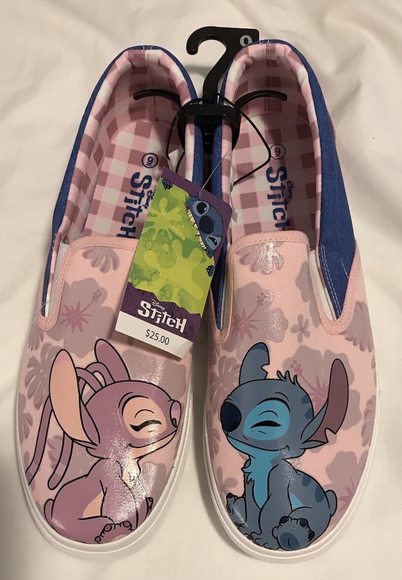 STITCH NEW WOMENS STITCH & ANGEL SNEAKERS SZ 9 LOW TOP SLIP