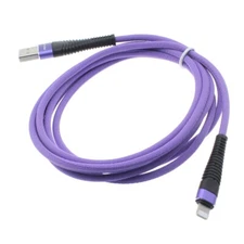 For iPhone 11 12 13 14 SE XR XS Purple 6ft USB Cable Charger Cord Power Wire