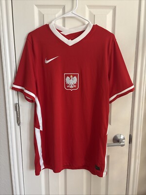 Nike Fit Poland National Team Jersey Football Soccer Large Polska