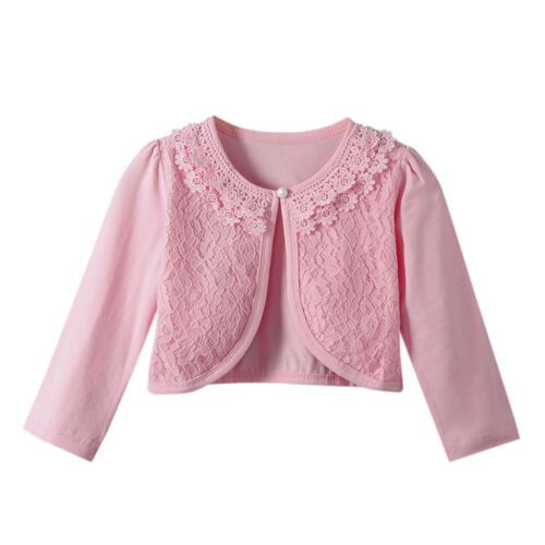 Toddler Kids Baby Little Girls Lace Princess Bolero Cardigan Shrug Tops Clothes - Picture 3 of 15