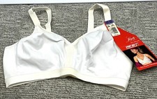 Vintage NOS 1980s Lilyette White Silky Cup Sports Bra Original Tags 40DD