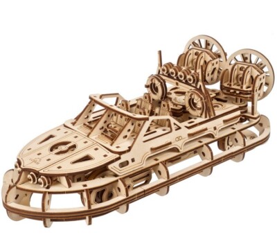 Mechanical UGEARS wooden 3D puzzle Model Rescue Hovercraft Constructor kit