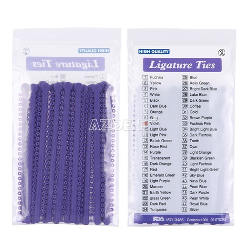 Lazos de ligadura de ortodoncia dental bandas elásticas de látex para brackets brackets - Imagen 38 de 85
