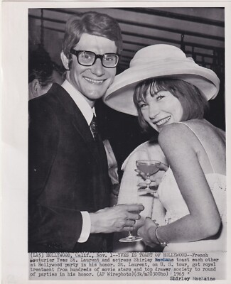Designer YVES LAURENT SHIRLEY MacLAINE VINTAGE