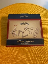 Limited Edition - 4 Steel Mind Teaser Puzzles - Solutions Included