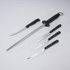 Lote Mixto de Cuchillos, Un Cuchillo para Filete Deshuesar Tramontina Brasil, 3 Cuchillos para Carne, Acero