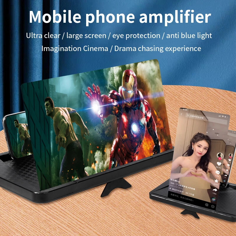 12 inch 2025 Newest Version Screen Magnifier 3D HD Video Mobile Phone Amplifier - Image 3 of 4