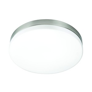 Brilliant Aurora Round Oyster Ceiling Light 22w T5 Globe Brushed