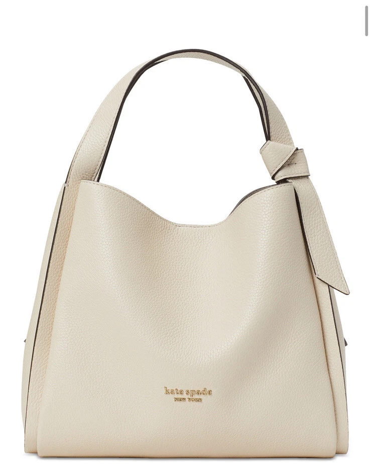 ❤️Kate Spade Knott Milk Glass Pebbled Leather Medium Crossbody Tote | eBay
