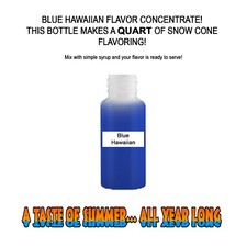 BLUE HAWAIIAN MIX Snow CONE/SHAVED ICE Flavor QUART #1 CONCESSION SUPPLIES
