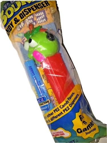 blue bag, SOURZ Green Apple Head Candy PEZ Dispenser Vintage Collectibles Sealed - Picture 2 of 12