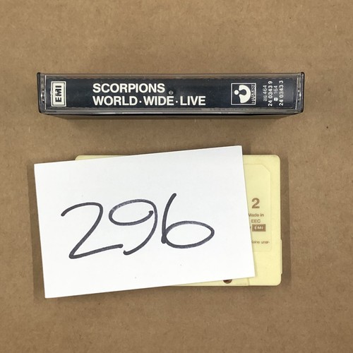SCORPIONS Cassette Tape 80s Metal Glam WORLD WIDE LIVE RARE EU HARVEST RELEASE - Picture 6 of 6