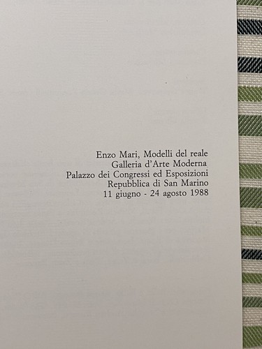 Enzo Mari - MODELLI DEL REALE - Prima edizione Mazzotta 1988 OTTIMO - Foto 8 di 14