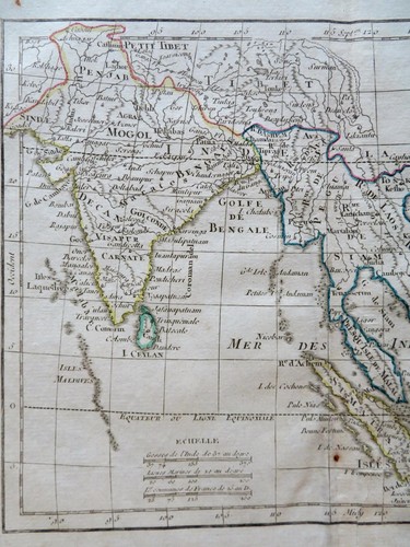 Südostasien Mogul Indien Thailand Indonesien Malaysia um 1815 Lattre Karte - Bild 2 von 4