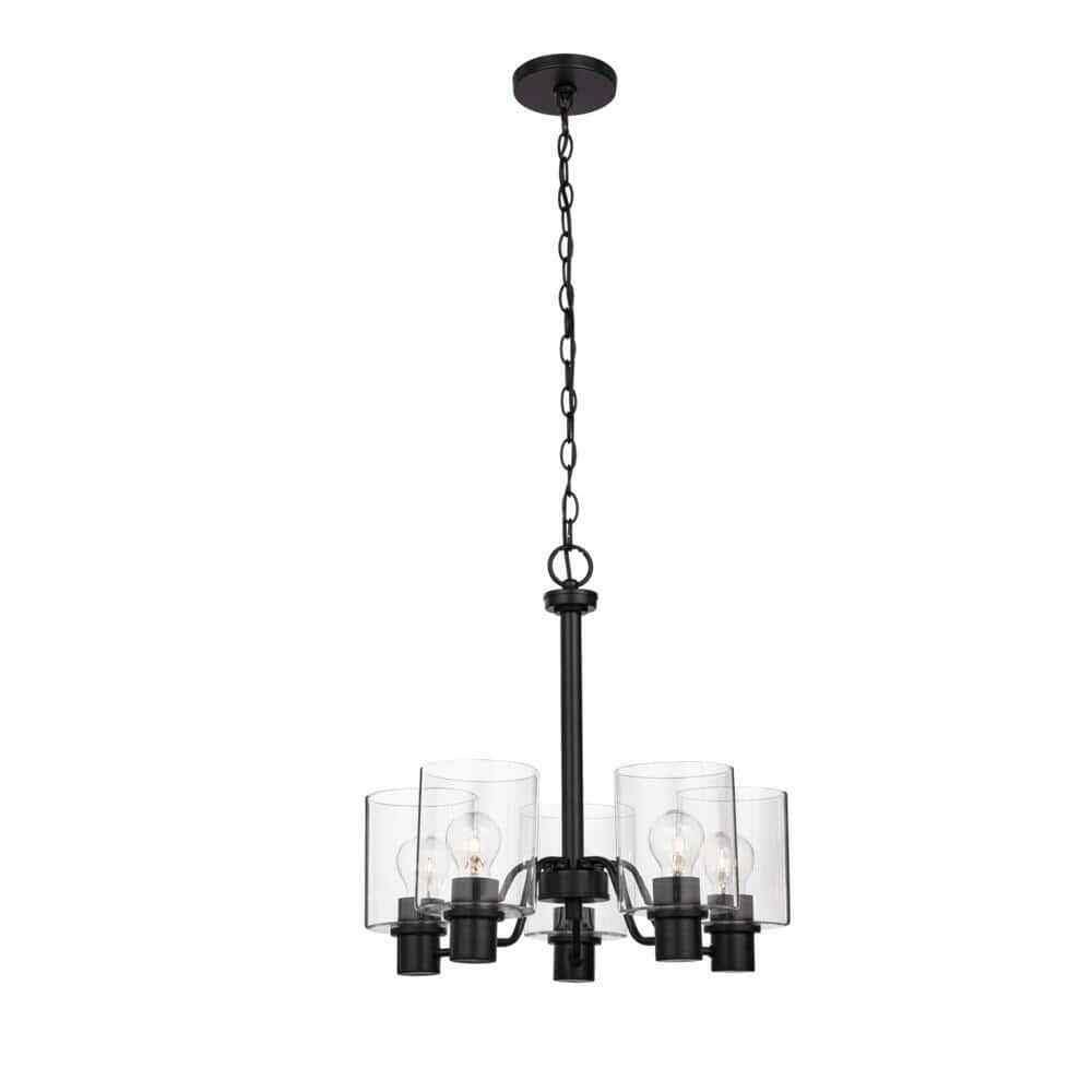 Hampton Bay Castleford 5Light Satin Bronze Chandelier w/ Clear Glass