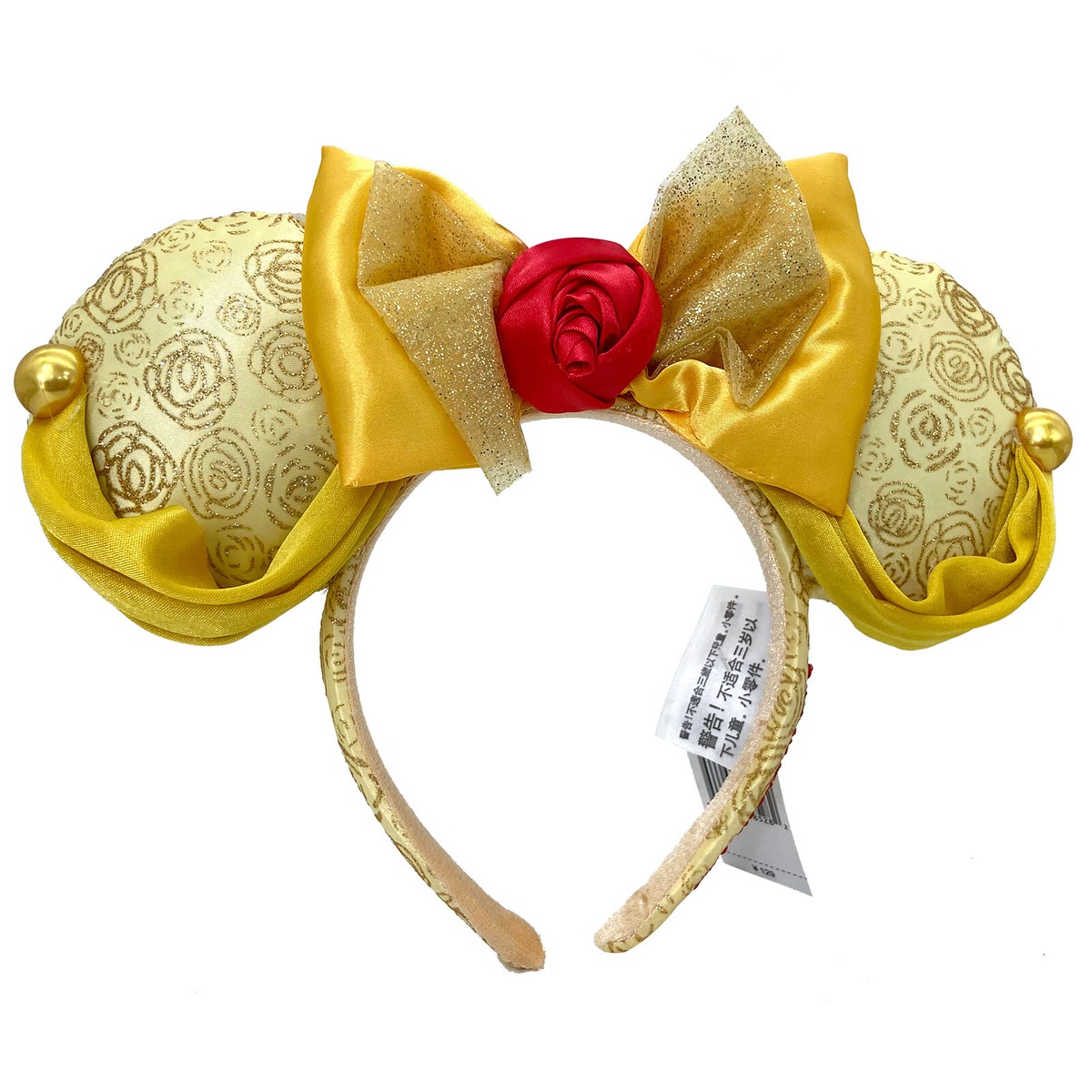 Disney- Parks Belle Beauty & The Beast Minnie Ears Rose Bow  display picture 1
