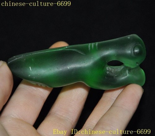 2.8" China Hongshan Culture Crystal carving Feng shui Luck cicada statue - 第 5/8 張圖片