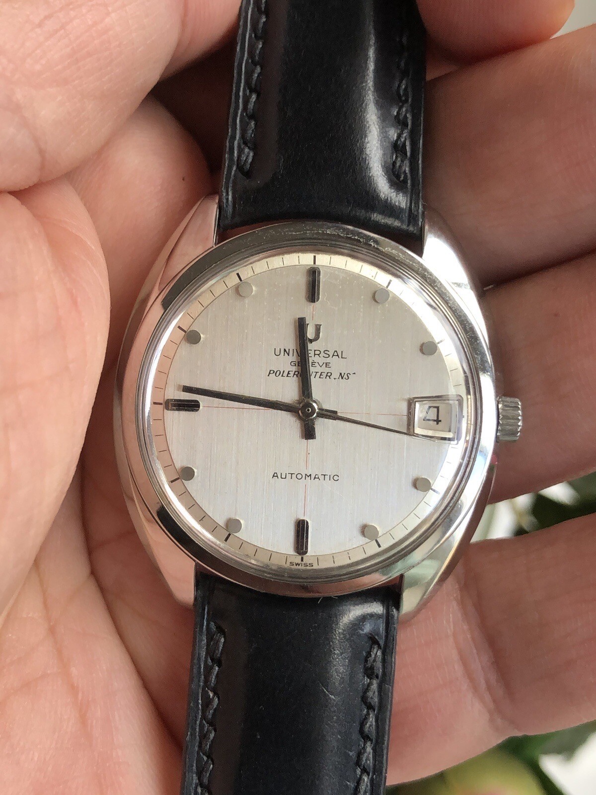 Universal Geneve Polerouter Microauto Date Steel … - image 1