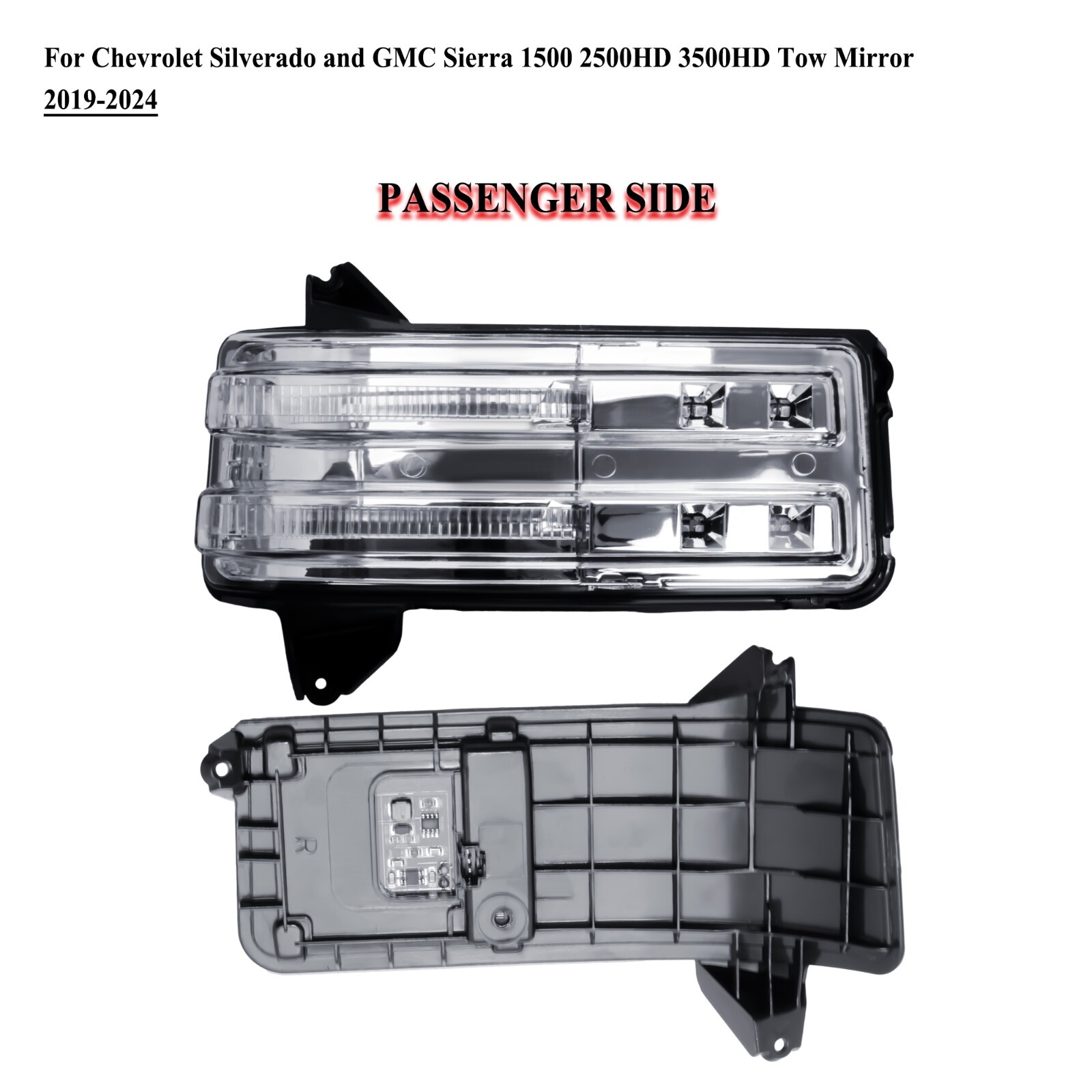 Right Side Tow Mirror Signal Light with Spot for 19 to 25 Silverado GMC Sierra