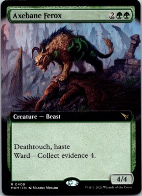 Magic the Gathering Extended Art Axebane Ferox Murders at Karlov Manor MTG