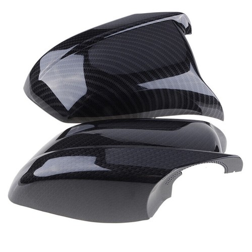 2x Carbon Fiber Style Mirror Cover Cap for BMW F10/F18 Sedan/F11 Touring 2010-13 - Picture 5 of 9