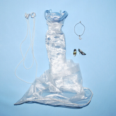 Barbie Midnight Moon Princess Fashion Outfit - Pale Blue Gown Dress ...