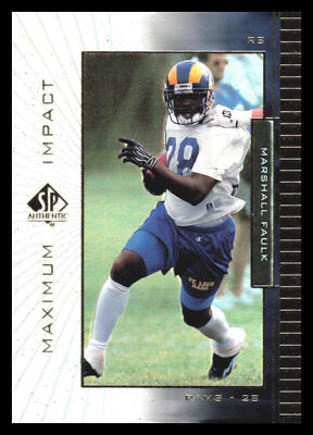 1999 SP Authentic Marshall Faulk #MI-3 Maximum Impact   St. Louis Rams 3E