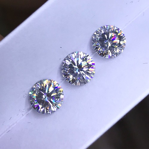 Certificated Moissanite White D VVS1 Round 10H&10A Cut Loose Stone Use 4 Jewelry - Picture 7 of 15